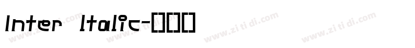 Inter ltalic字体转换
